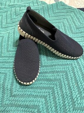 Skechers Navy Slip-On Knit Casual Sneakers
